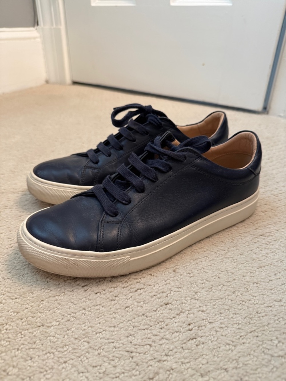 Margaux Leather Navy Sneakers | sz 8 or 38.5